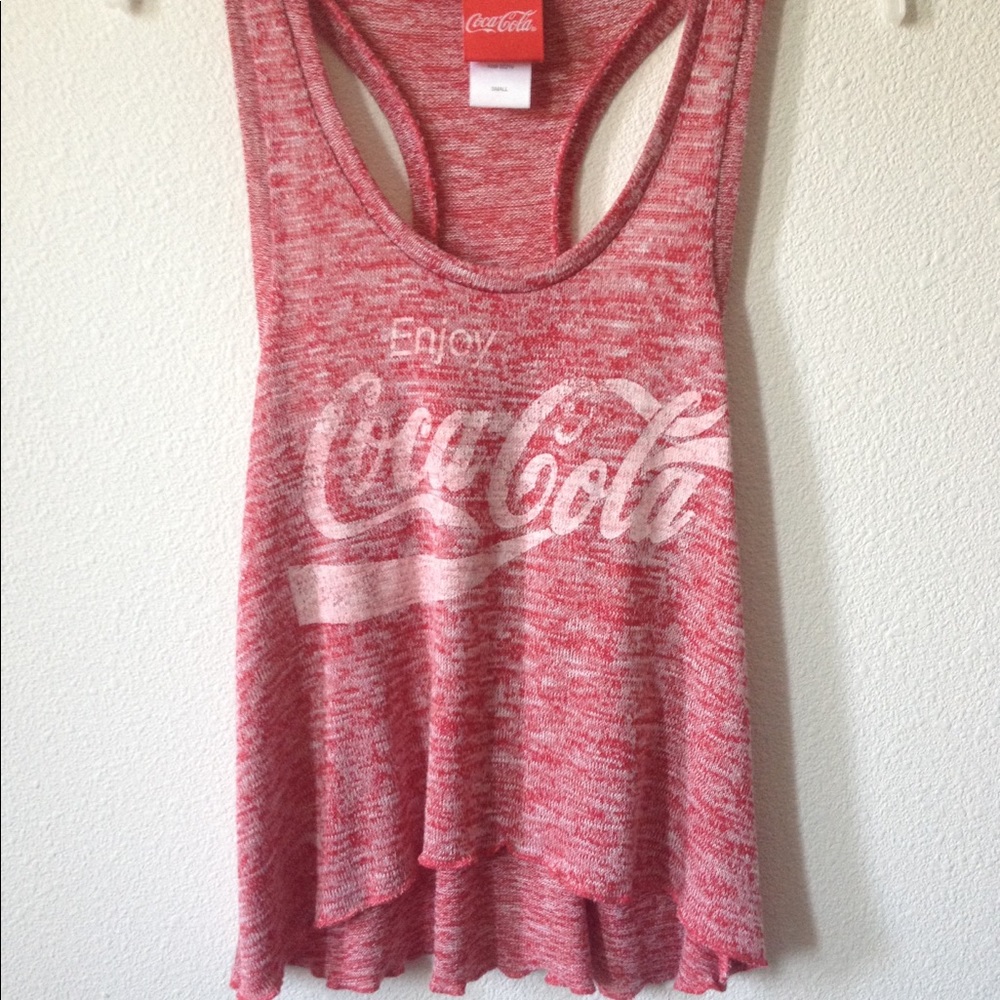 High low coca-cola tank top